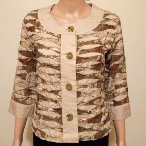 LIFESTYLE TAN/BROWN MULTI JACKET SIZE S NWT